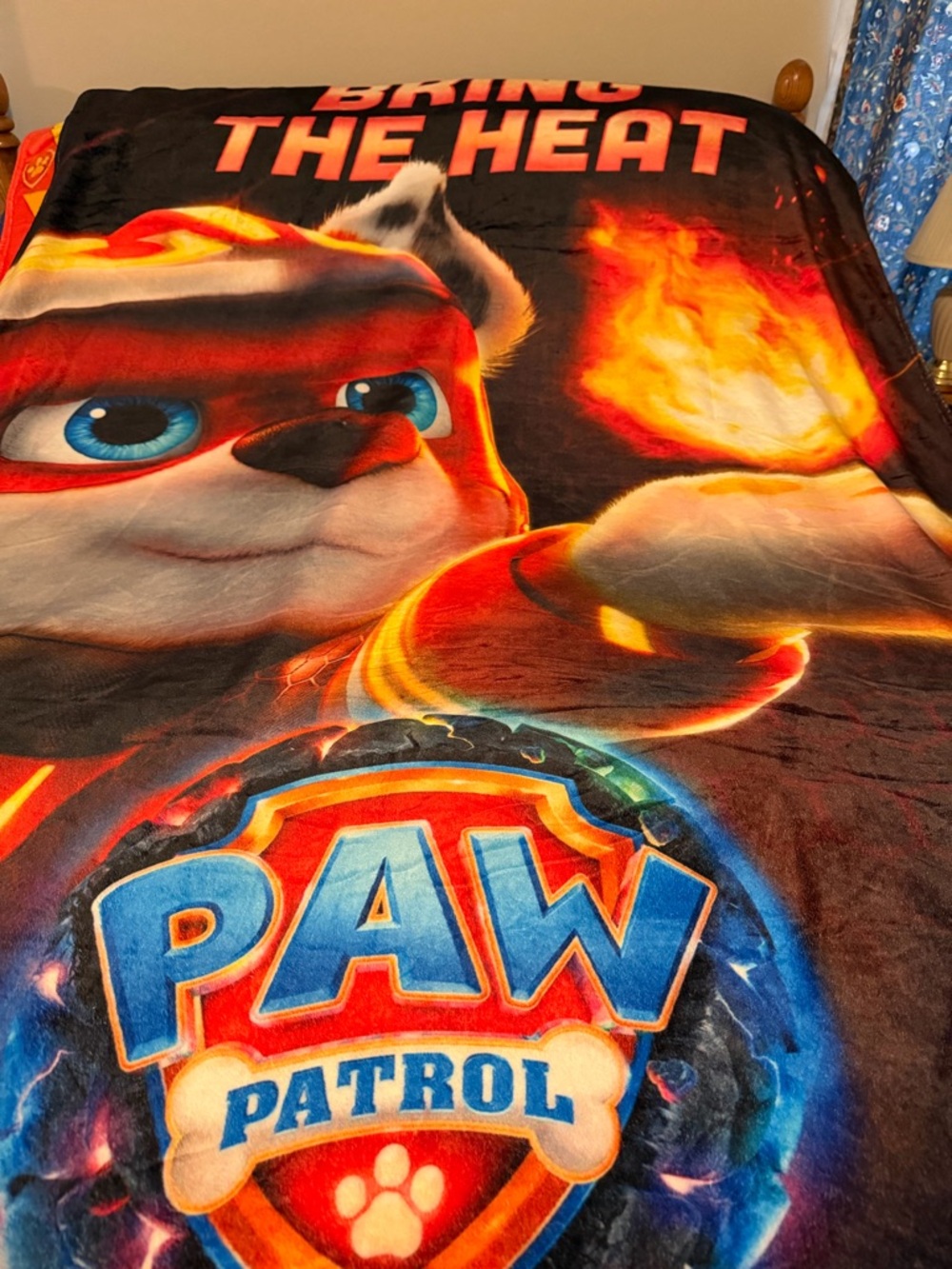 Paw Patrol Red, Blue and Orange Fire Pup Plush Blanket